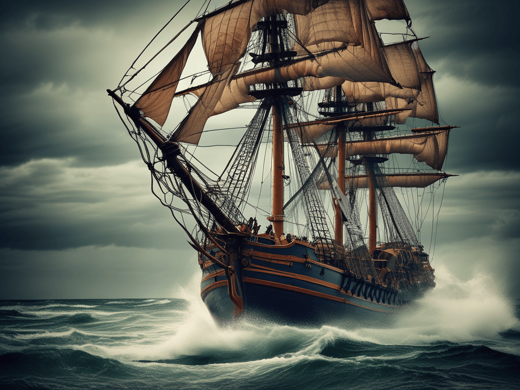 3 mast sailing ship