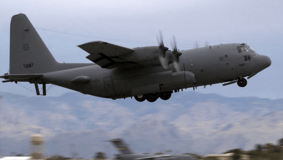 EC-130H Aircraft
https://aerocorner.com/wp-content/uploads/2020/06/U.S.-Air-Force-Lockheed-EC-130H-Compass-Call-Taking-off.jpg 